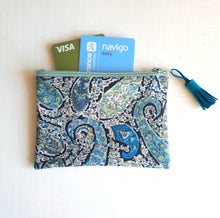 Charger l'image dans la galerie, Petite pochette Porte monnaie en tissu Liberty Bourton / Trousse Liberty of London
