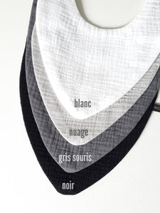 Bavoir bandana pour bébé en double gaze de coton - Créations artisanales bébé