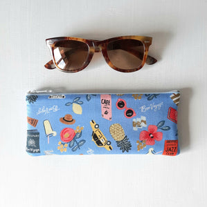 Etui à lunettes souple en tissu Rifle Paper Co / étui à lunettes de soleil molletonné