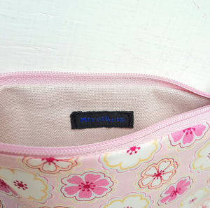 Petite pochette Porte monnaie en tissu Liberty Toria rose / Trousse Liberty of London