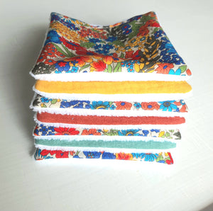 Lingettes démaquillantes lavables en Liberty Annie Margaret / Lot de cotons lavables / Coton démaquillant à l'eau