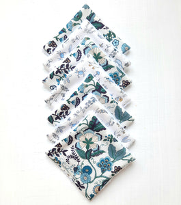 Lingettes démaquillantes lavables en Liberty / Lot de cotons lavables / Coton démaquillant à l'eau