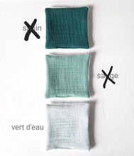 Charger l'image dans la galerie, Lingettes démaquillantes lavables en double gaze de coton et éponge de bambou / coton lavable réutilisable / lingettes démaquillantes à l'eau