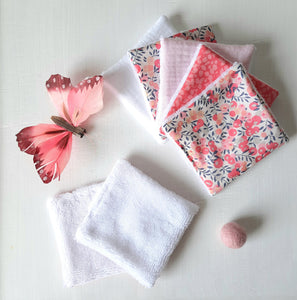 Lingettes démaquillantes lavables en tissu Liberty of London Wiltshire / coton réutilisable artisanal