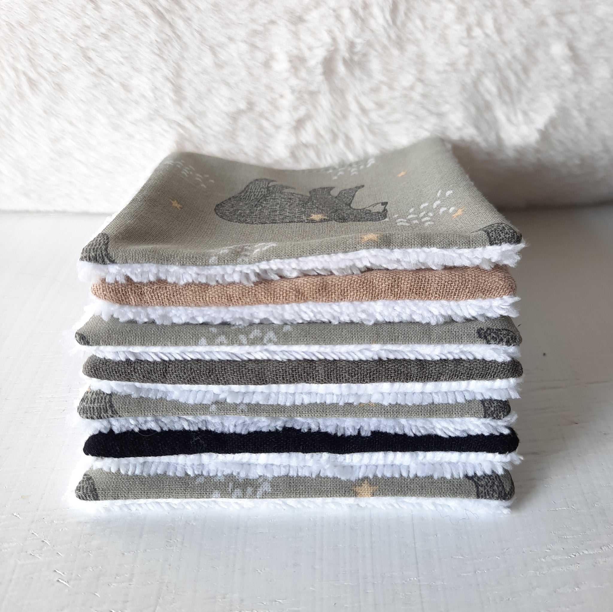 Lingettes démaquillantes lavables en tissu Ours / coton réutilisable e –  mitsiroom
