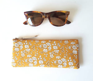 étui à lunettes souple liberty capel moutarde mitsi&cie
